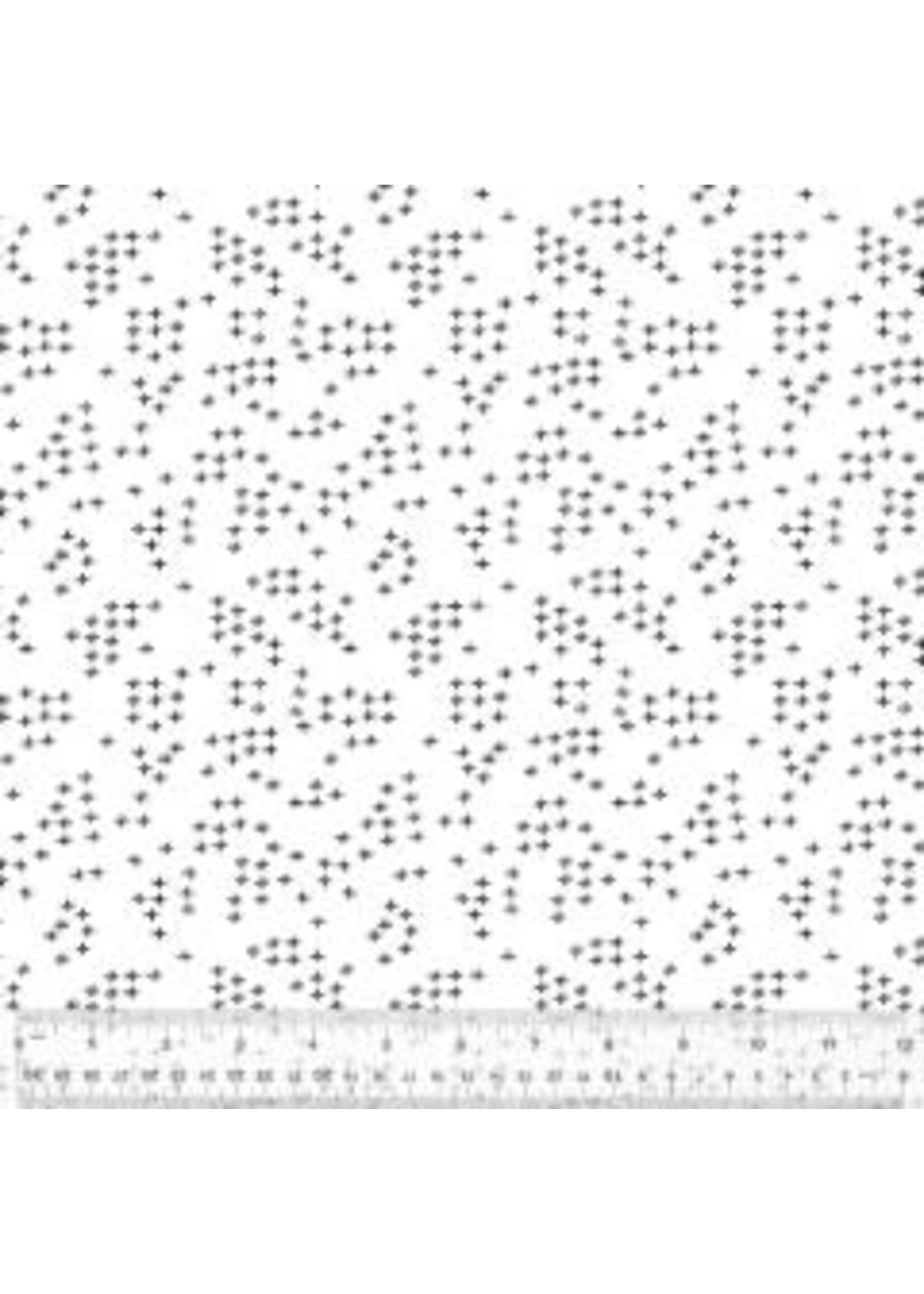Windham Fabrics Pen and Ink - Stitch - White - Coupon - 60 cm x 110 cm