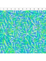 In The Beginning Dazzle - Bloom - Blue - Coupon - 40 cm x 110 cm