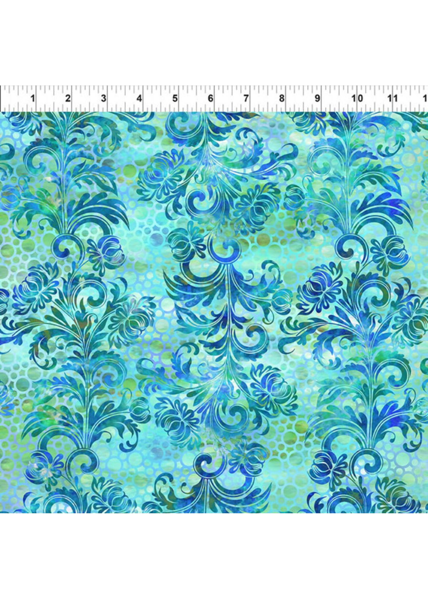 In The Beginning Floragraphix V - Dotted Flourish - Blue