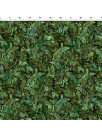 In The Beginning Halcyon II - Ferns - Green - 26HN3 - Coupon - 100 cm x 110 cm