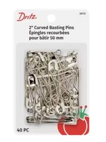 Veiligheidsspelden - Curved Safety Pins - 50 mm - 40 stuks