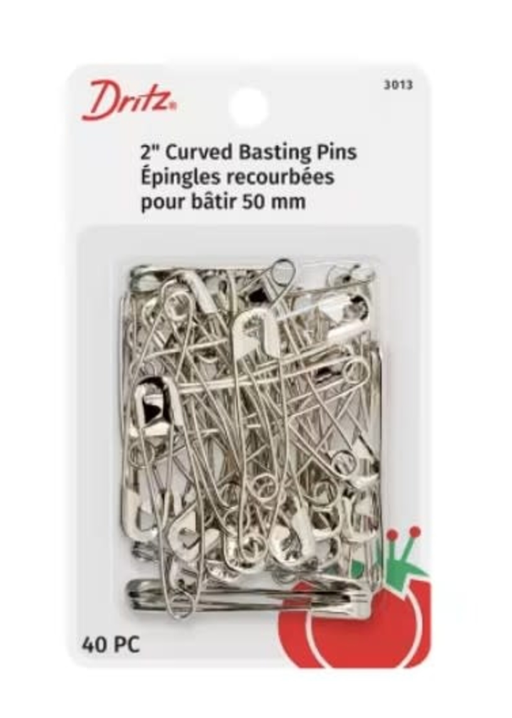 Veiligheidsspelden - Curved Safety Pins - 50 mm - 40 stuks