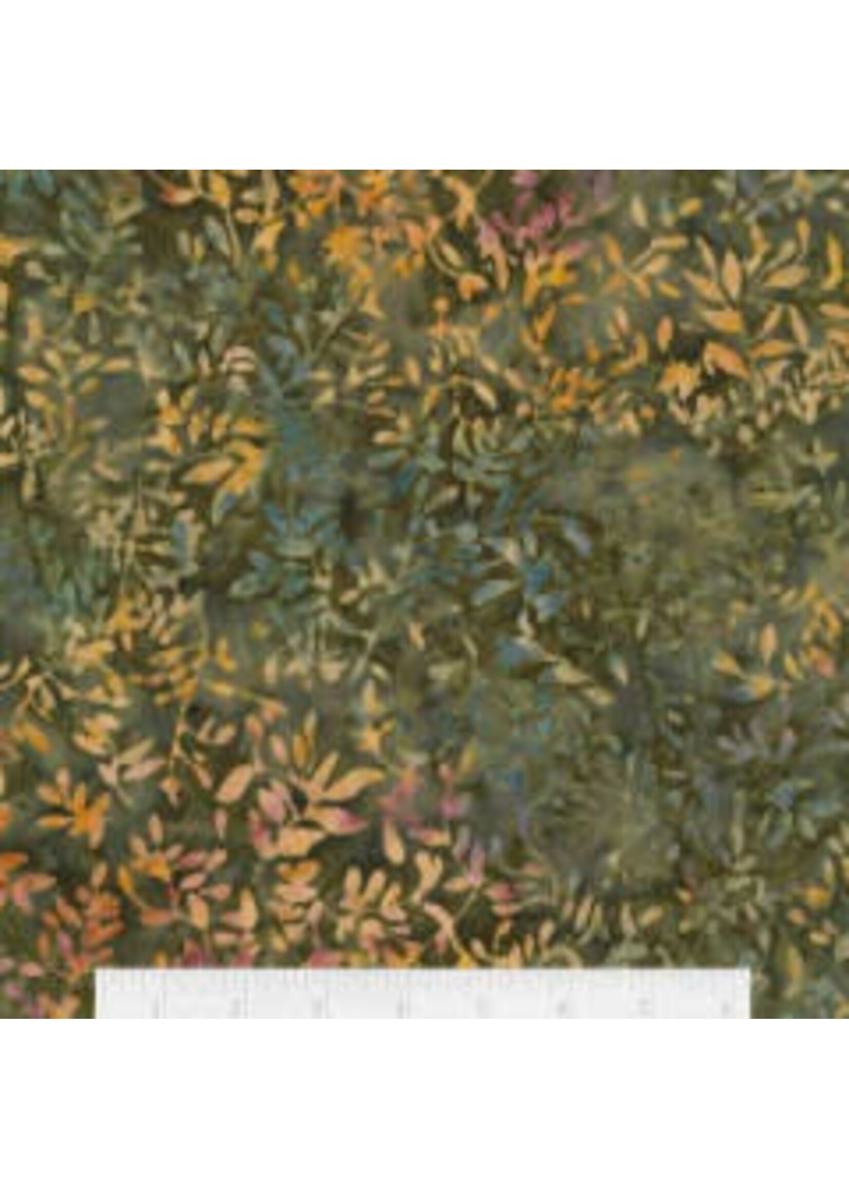 Timeless Treasures Tonga - Flower Buds - Olive - Coupon - 105 cm x 110 cm