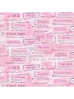 Benartex Studio Inspired Heart - Inspirations - Rose - Coupon - 100 cm x 110 cm
