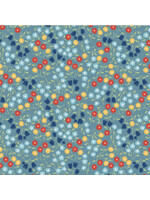 Windham Fabrics Forget Me Not - Ditsy Floral - Slate - Coupon - 95 cm x 110 cm