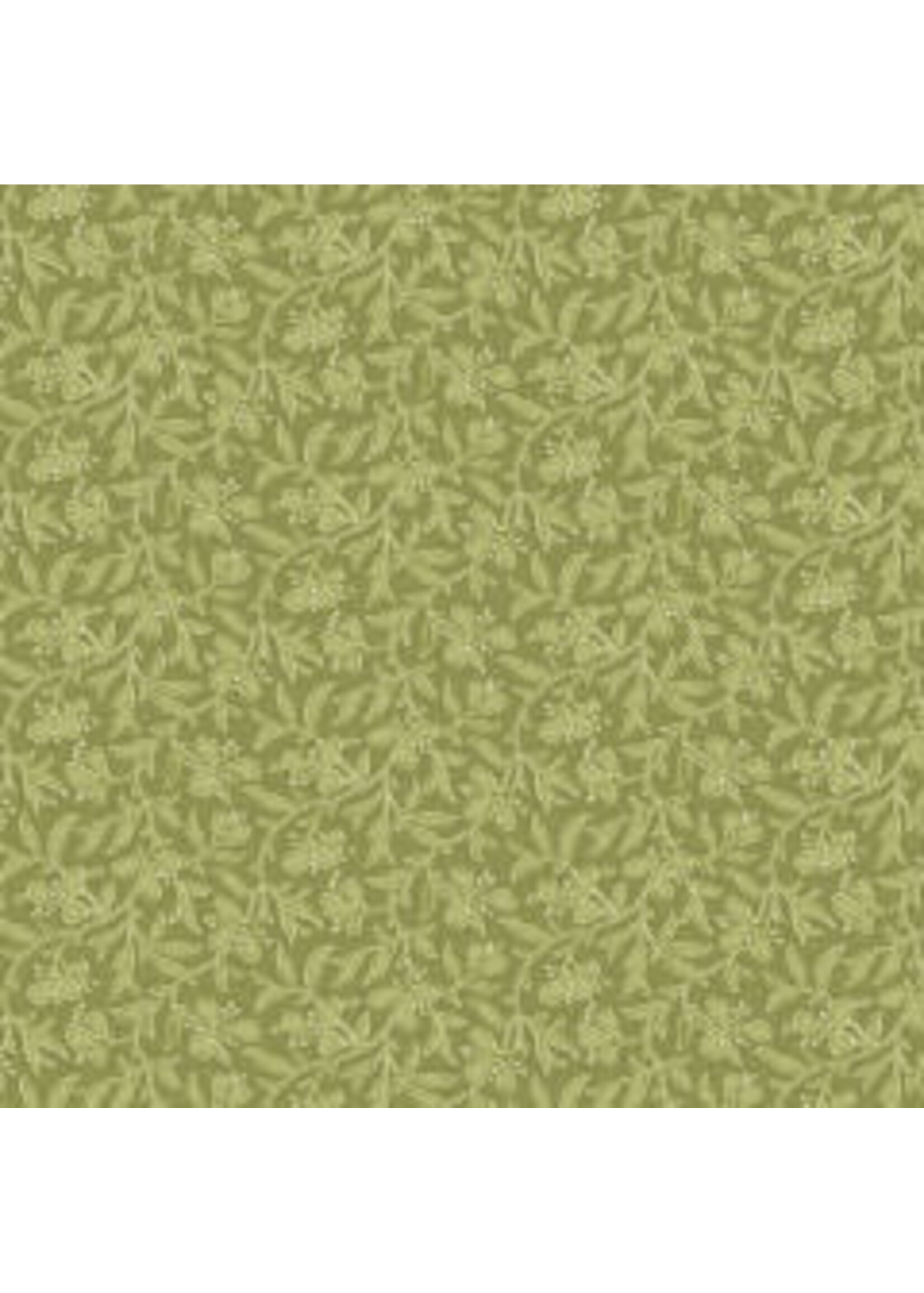 Andover Fabrics Fleur Nouveau - Vine - Green - 2705G - Coupon - 65 cm x 110 cm