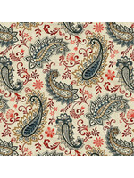 Studio E Fabrics Le Poulet - Paisley - Cream - Coupon - 100 cm x 110 cm