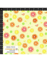Stof Fabrics Citronella Bloom - Yellow - Coupon - 100 cm x 110 cm