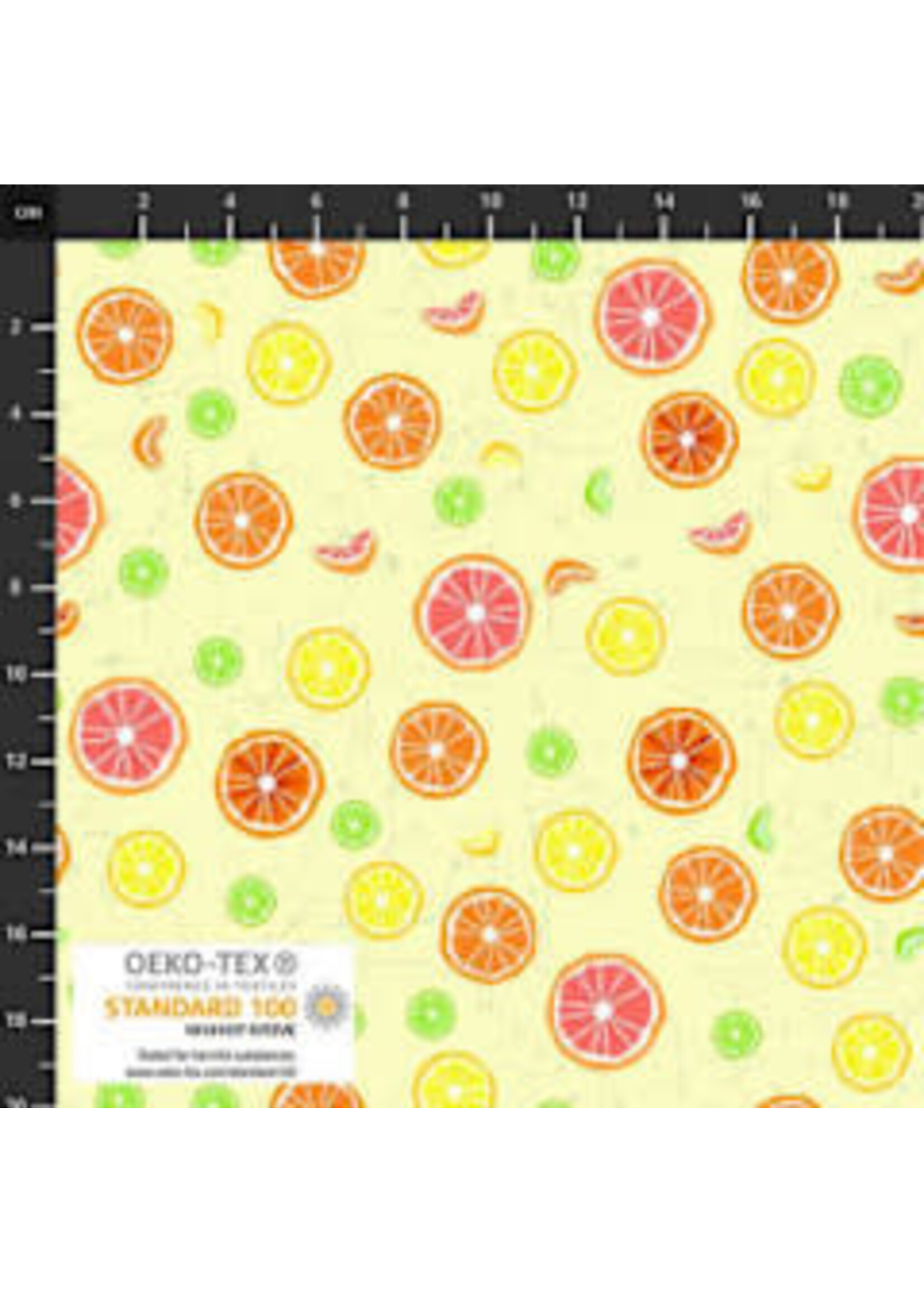 Stof Fabrics Citronella Bloom - Yellow - Coupon - 100 cm x 110 cm