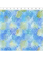 In The Beginning Garden of Dreams II - Blooms - Blue - 3JYR2 - Coupon - 70 cm x 110 cm