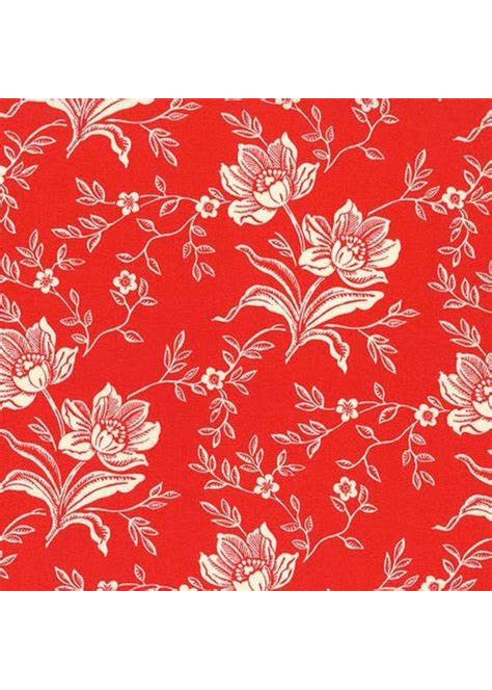 Moda Fabrics Woodcut Floral - Red - 11175-15
