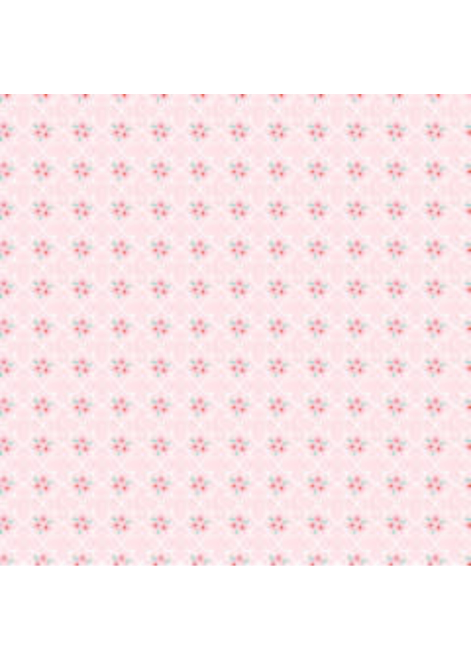 Poppie Cotton Market Day - Rosie Fence - Pink - Coupon - 45 cm x 110 cm