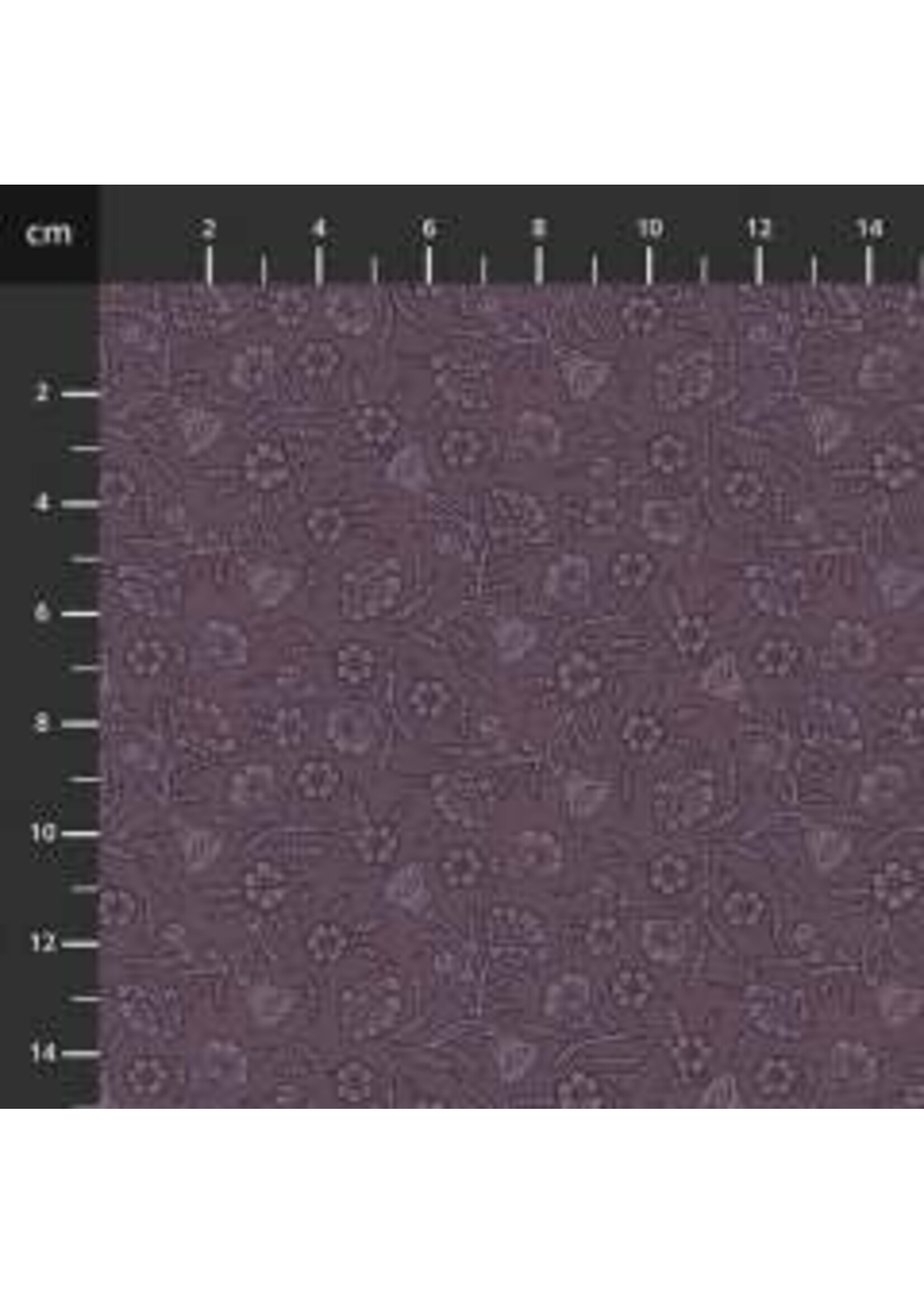 Blank Quilting Ashton Collection - Floral Stamp - Purple - Coupon - 75 cm x 110 cm