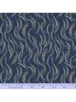 Marcus Fabrics Mrs.Miller's Aprentice - Prairie Wind Song - Navy - Coupon - 100 cm x 110 cm