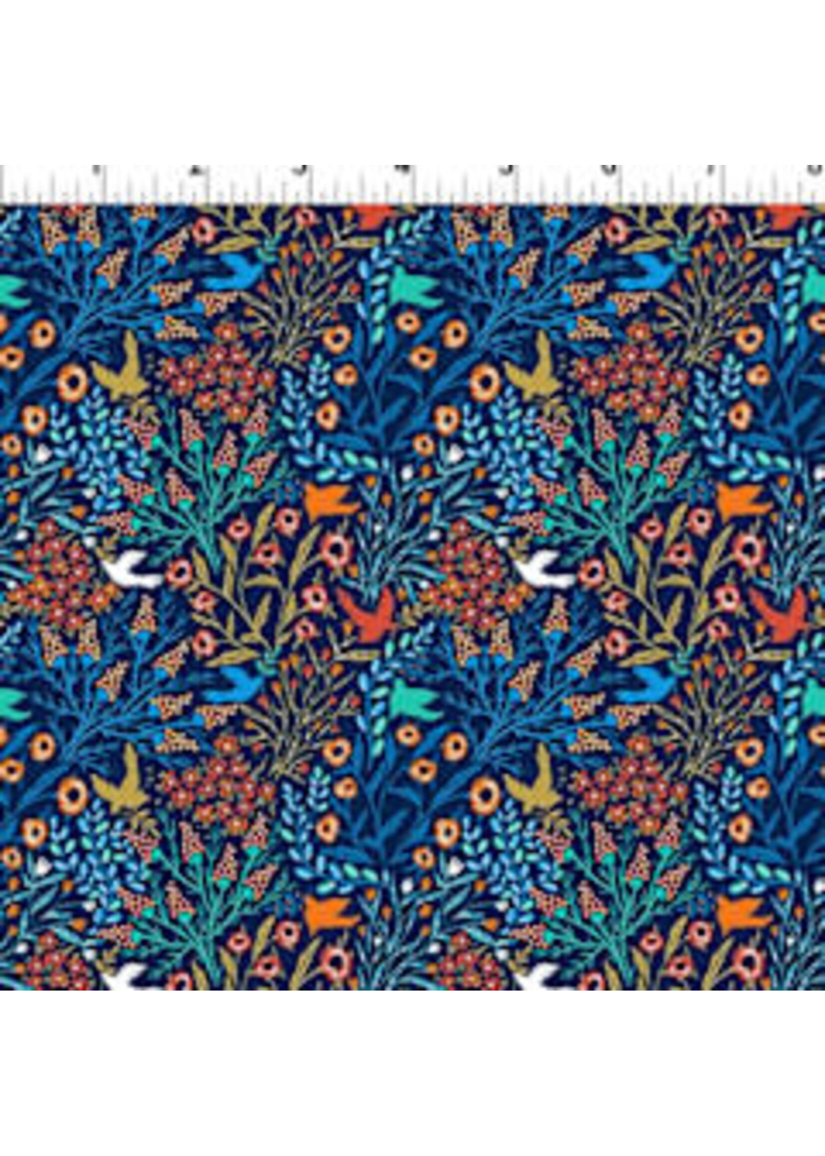 Hoffman Fabrics Whimsy - 9 - Blue - 9WMS1 - Coupon - 100 cm x 110 cm