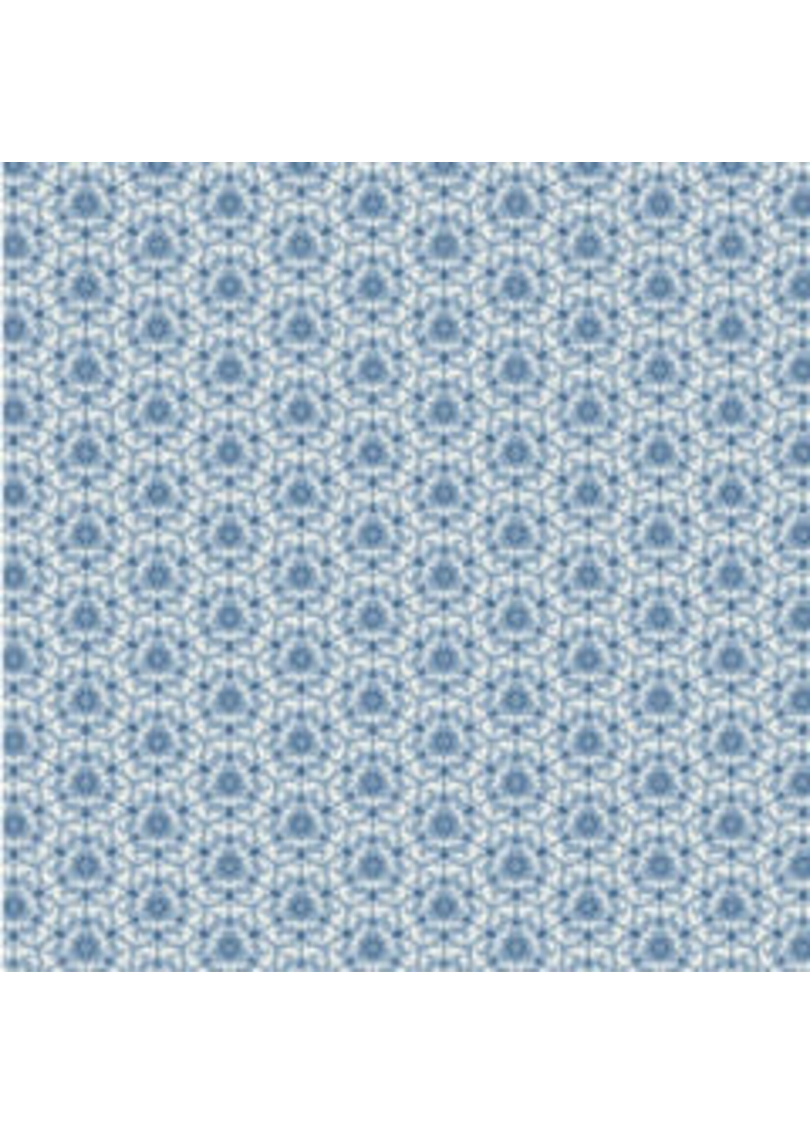 Poppie Cotton Lakeland Blues - Tri-Damask - Medium - Coupon - 95 cm x 110 cm