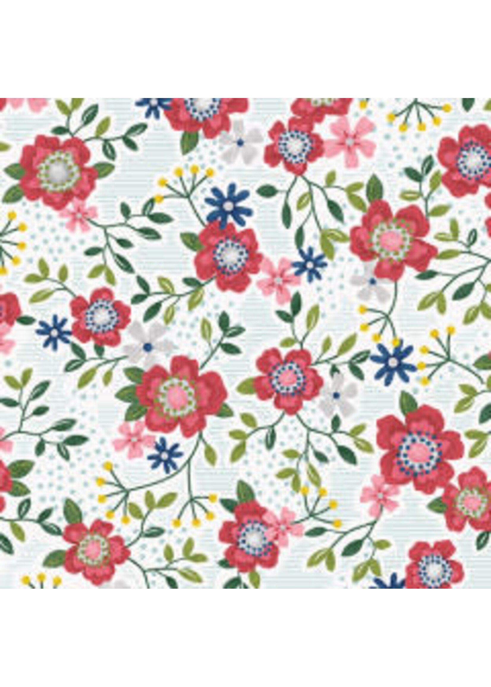 Benartex Studio Wander Lane - Primrose Path - Multi - Coupon - 100 cm x 110 cm