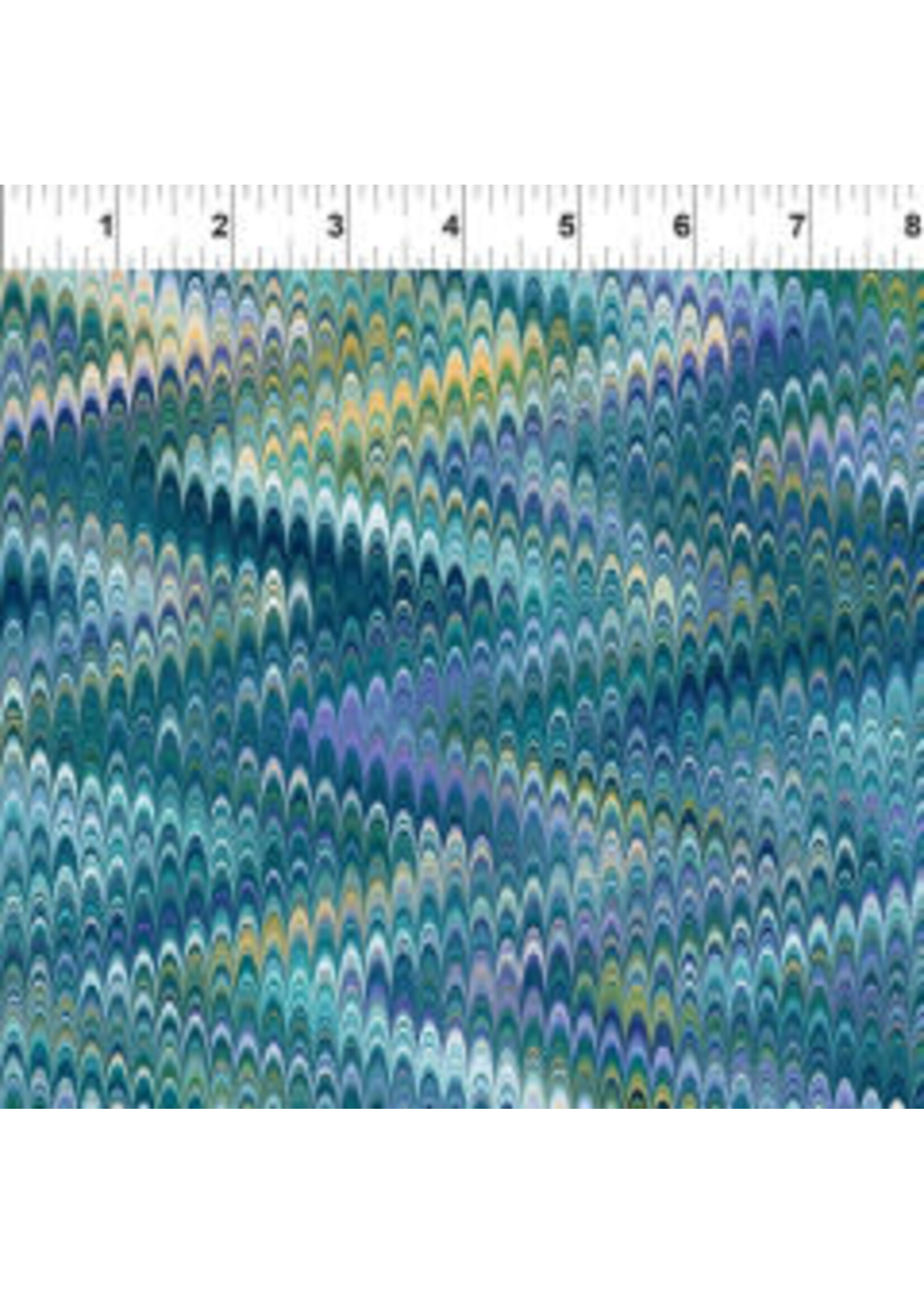 In The Beginning Marble Essence - Torino - Teal - Coupon - 85 cm x 110 cm