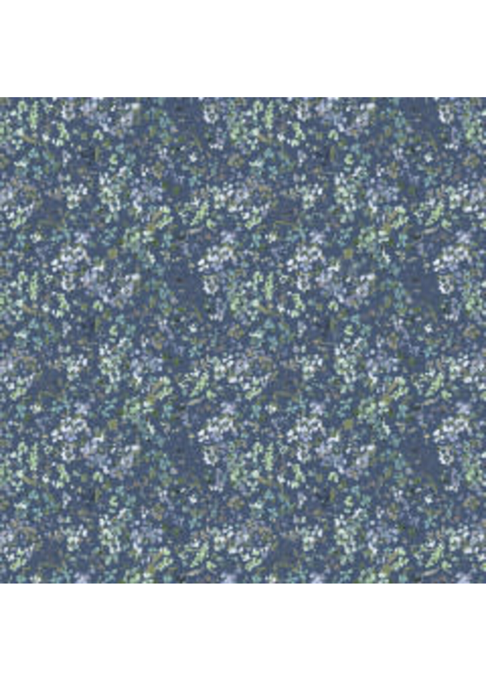 Windham Fabrics Floret - Wildflower - Blue Thistle - Coupon - 75 cm x 110 cm