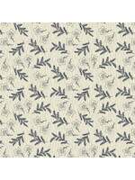 Windham Fabrics Marlais - Stitched Flowers - Parchment - Coupon - 60 cm x 110 cm