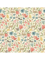 Poppie Cotton Wildwood Dwelling - Dear Meadow - Cream - Coupon - 85 cm x 110 cm
