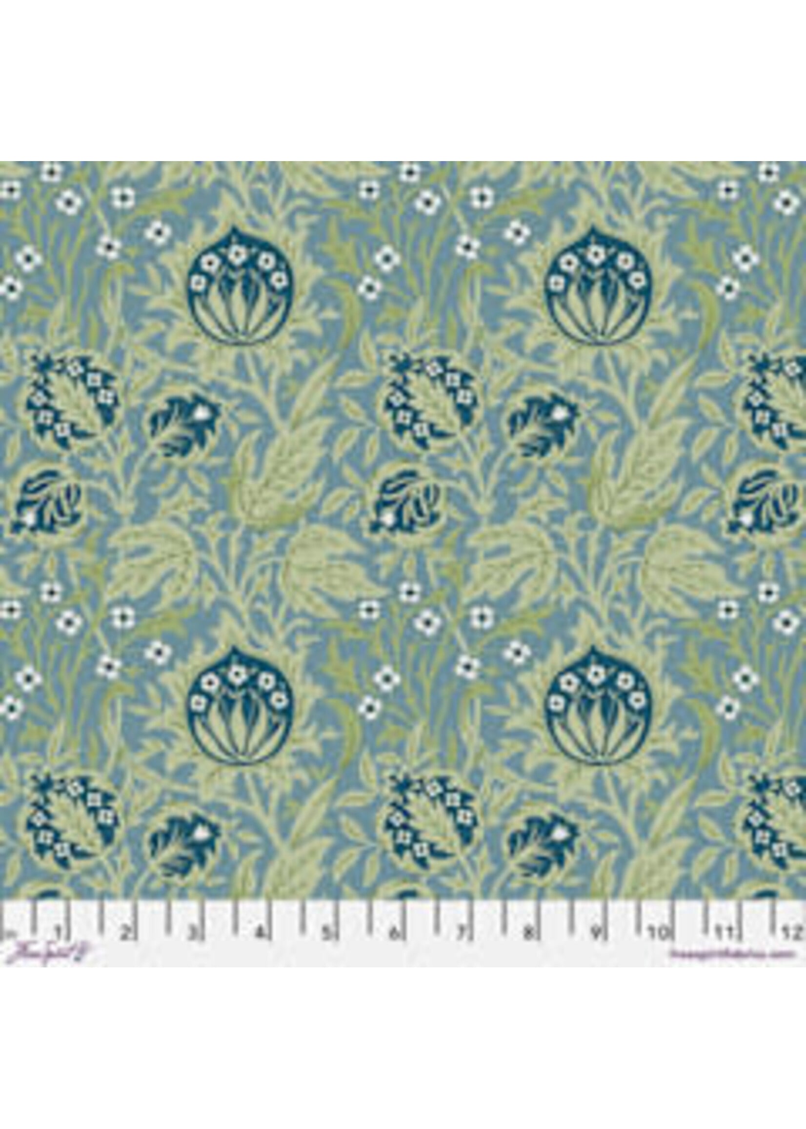 Morris & Co Emery Walker's House - Elmcote - Dearle Blue - Coupon - 70 cm x 110 cm