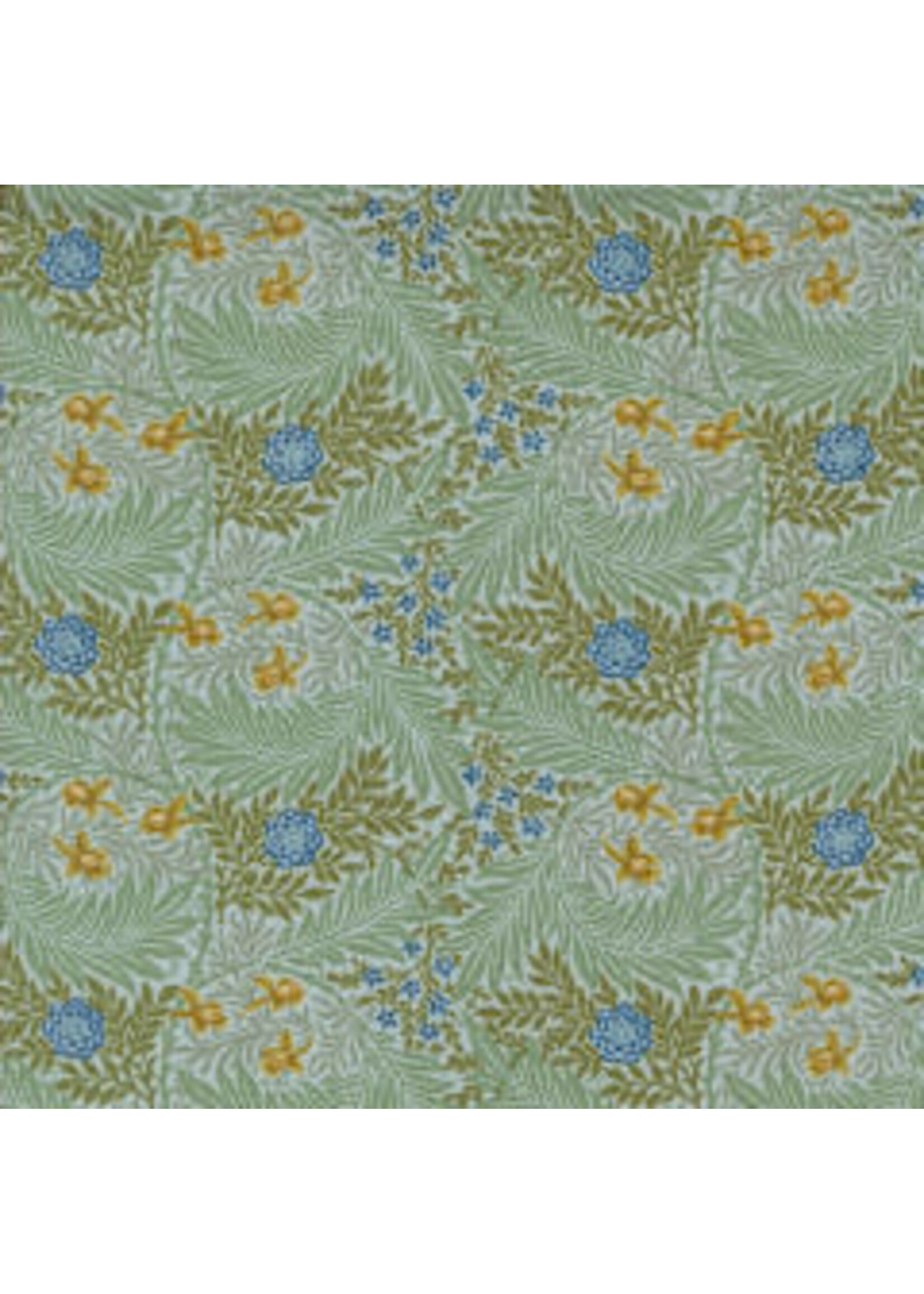 Moda Fabrics Morris Manor - Larkspur Florals - Sky - 8395 15 - Coupon - 90 cm x 110 cm