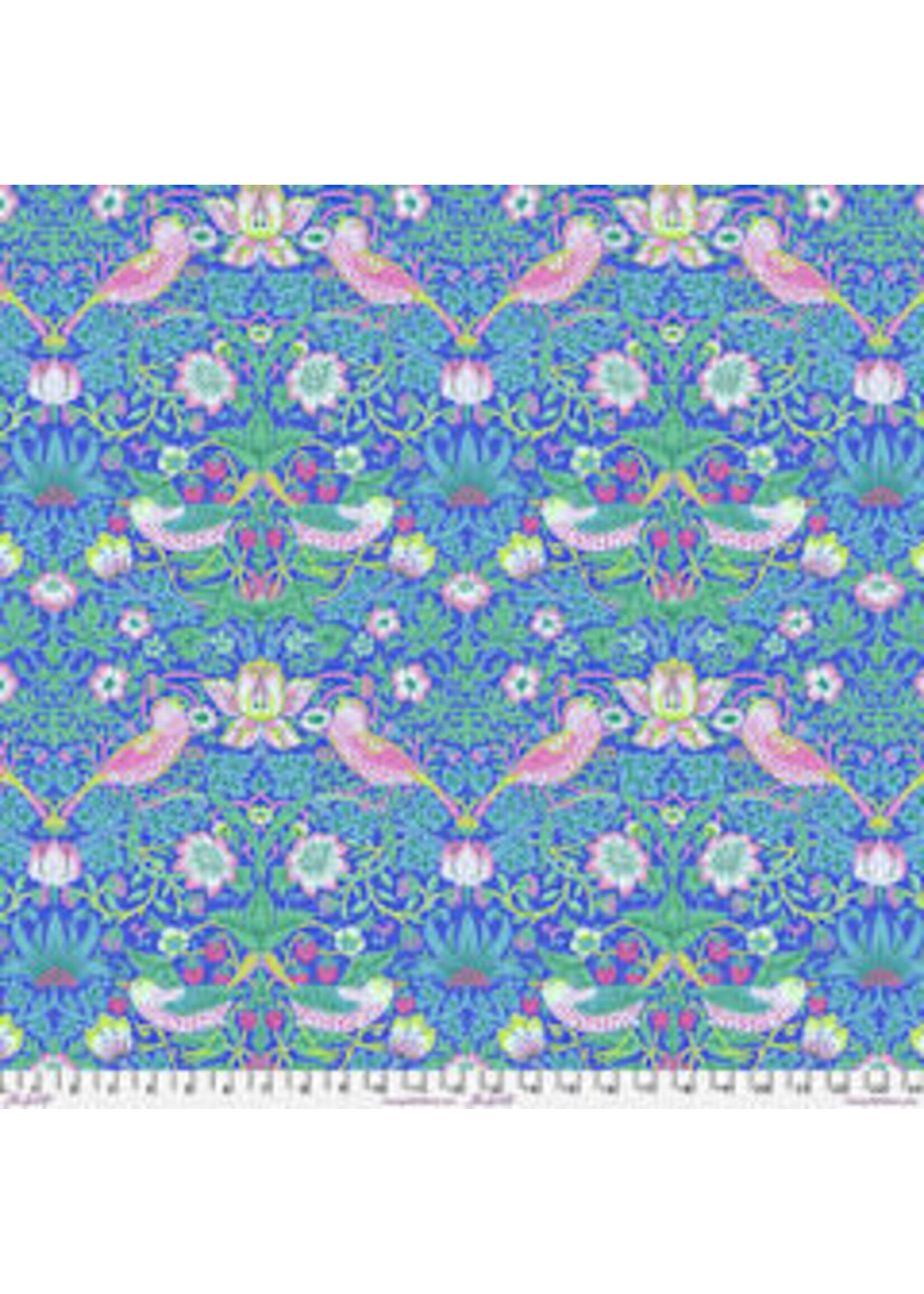 Free Spirit Fabrics Kaffe Fassett - Morris & Co - Strawberry Thief - Blue - Coupon - 40 cm x 110 cm