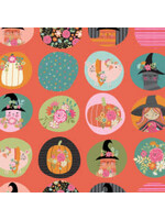 Poppie Cotton Kitty Loves Candy - Fun Dots - Orange - Coupon - 100 cm x 110 cm