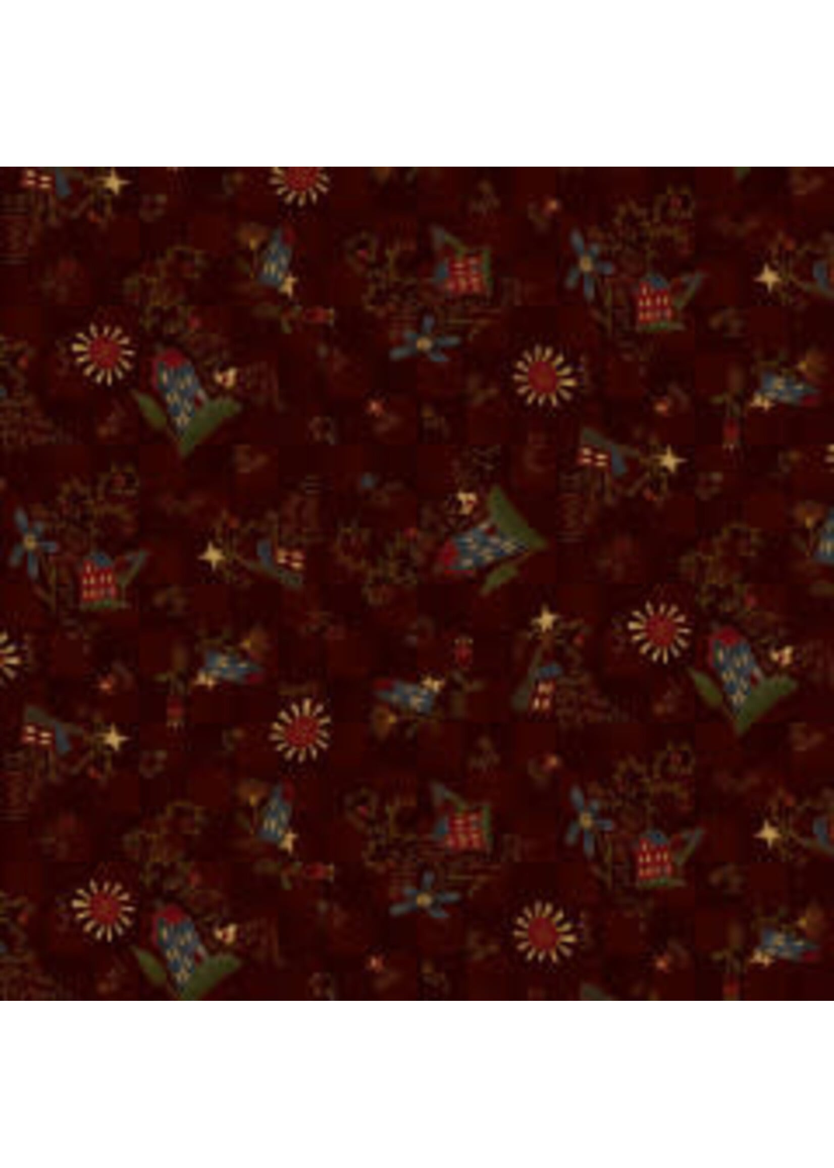 Henry Glass Fabrics Home Is Best - Tossed House - Brown - Coupon - 30 cm x 110 cm