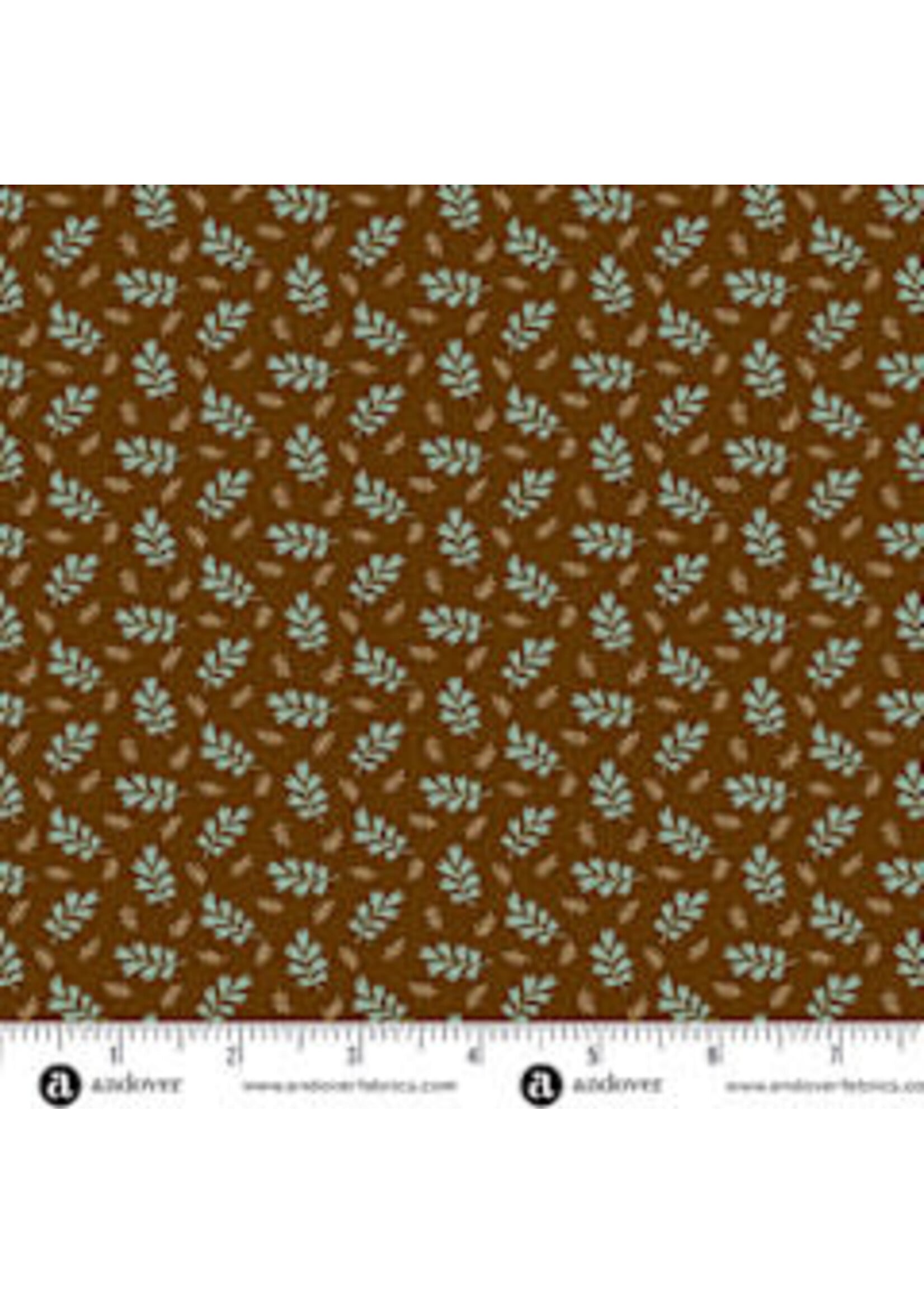 Andover Fabrics Renee Nanneman - Autumn Woods - Heartleaf - Hickory - Coupon - 95 cm x 110 cm