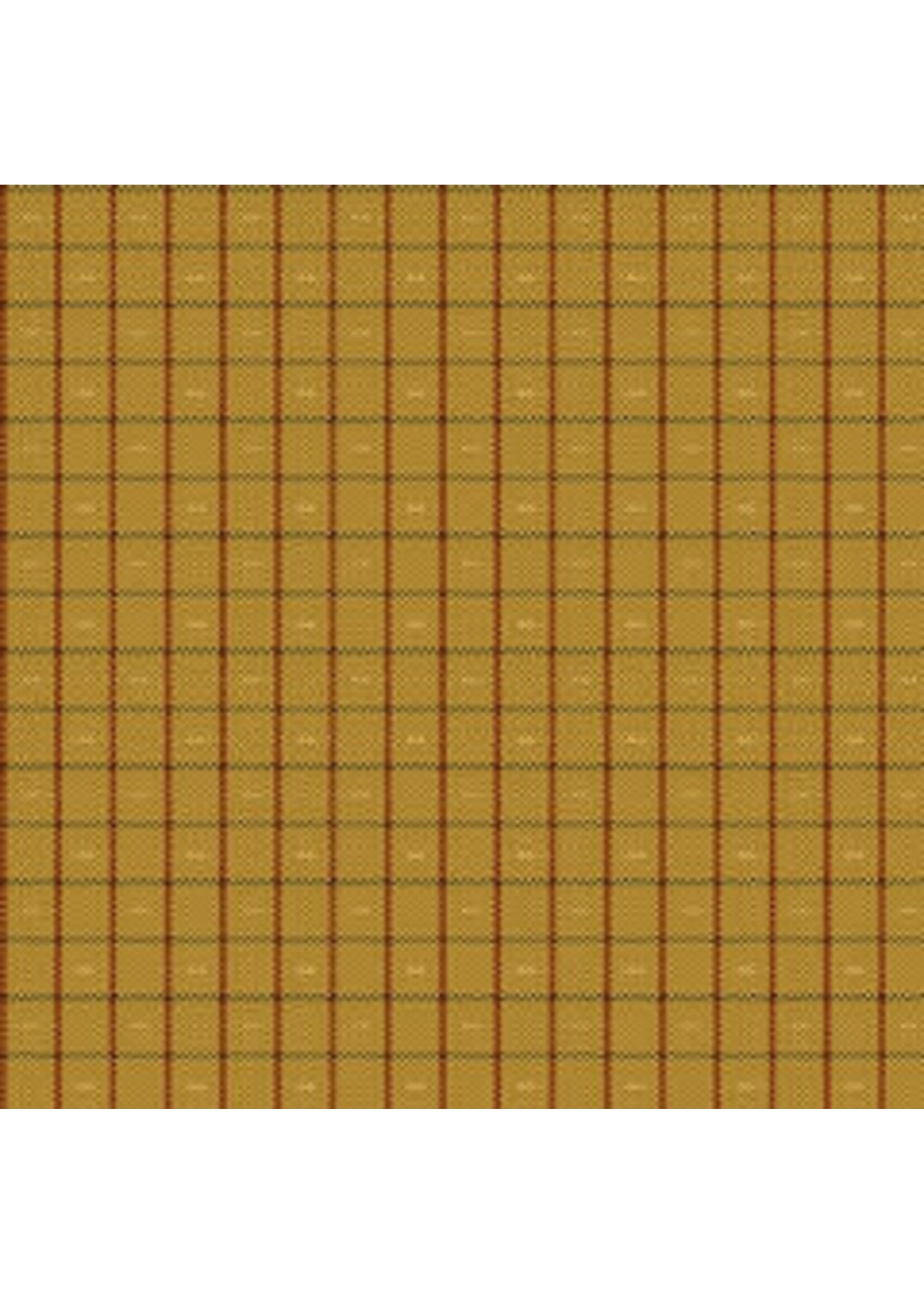 Henry Glass Fabrics Plant Kindness - Plaid - Dobby Gold - Coupon - 100 cm x 110 cm