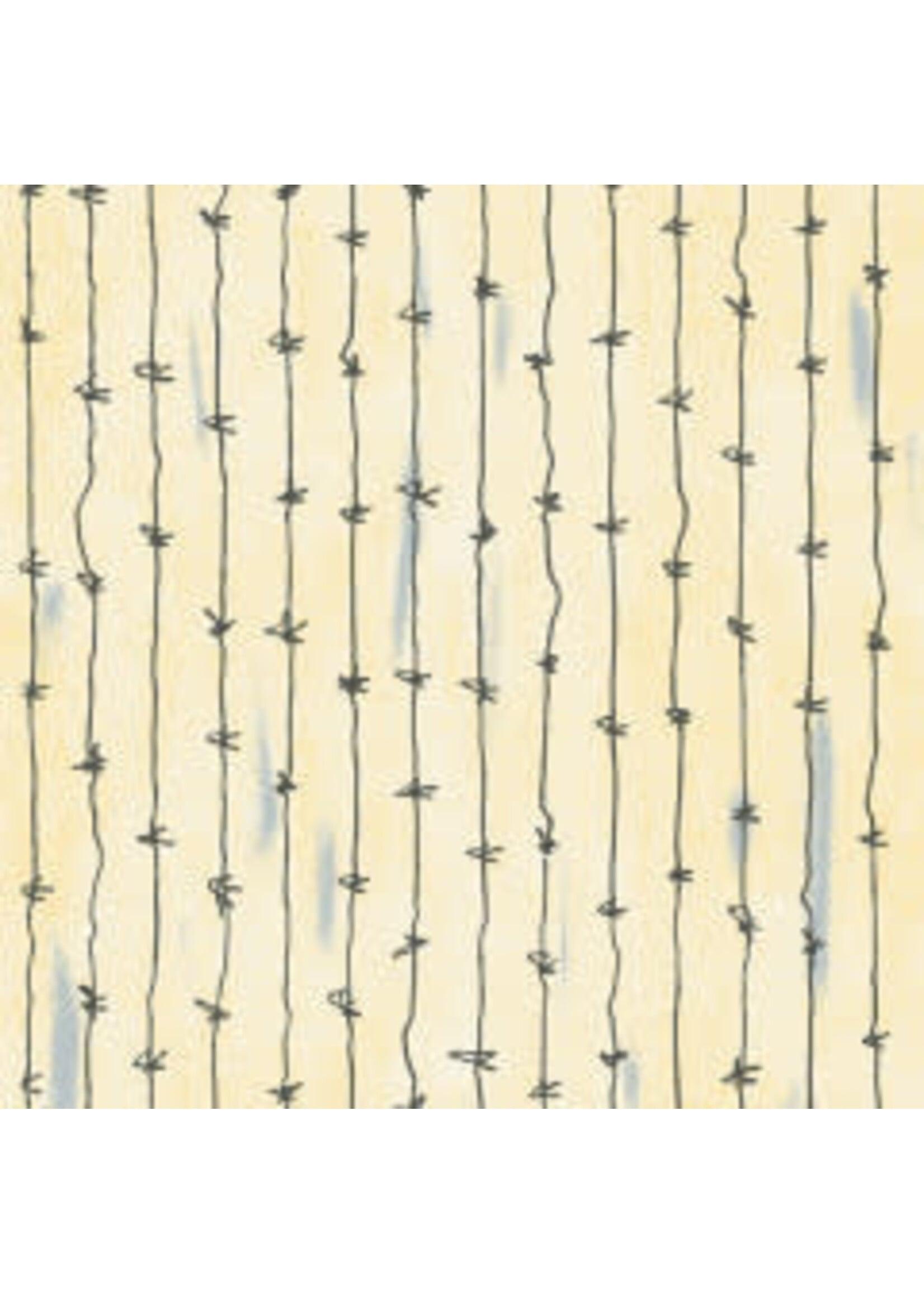 Windham Fabrics Yippie Yi Yo Ki Yay - Fencing Wire - Cream - Coupon - 100 cm x 110 cm