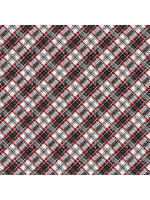 Benartex Studio Woodland Magic - Tartan - Gunmetal - Coupon - 100 cm x 110 cm