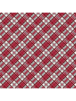 Benartex Studio Woodland Magic - Tartan - Red - Coupon - 100 cm x 110 cm