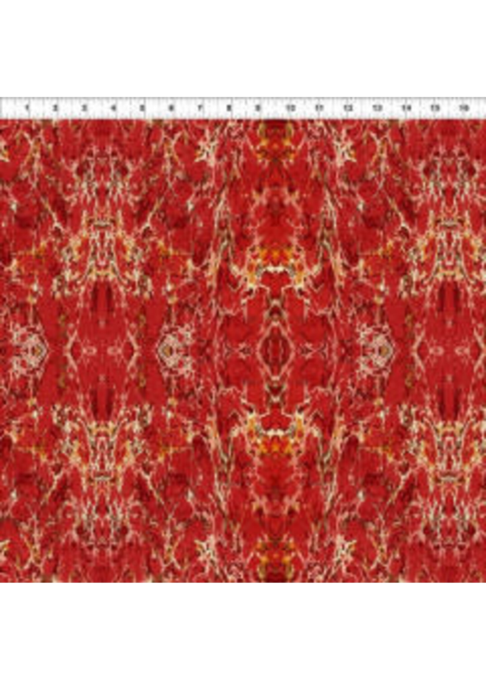 In The Beginning Marble Essence - Aprilia - Red - Coupon - 100 cm x 110 cm