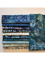 Stofpakket - Jasje - Batik Petrol - 10 LQ+ 1 FQ