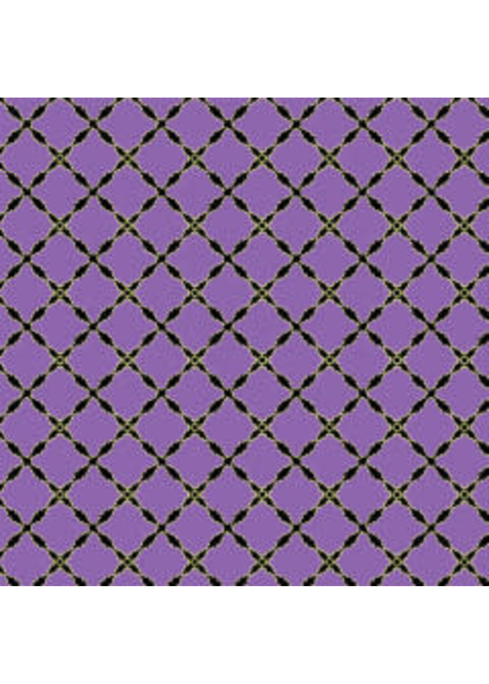 Stof Fabrics Grand Illusion - Lattice - Purple - Coupon - 100 cm x 110 cm