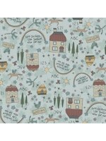 Nutex Sunshine After The Rain - I Love - Blue - Coupon - 100 cm x 110 cm