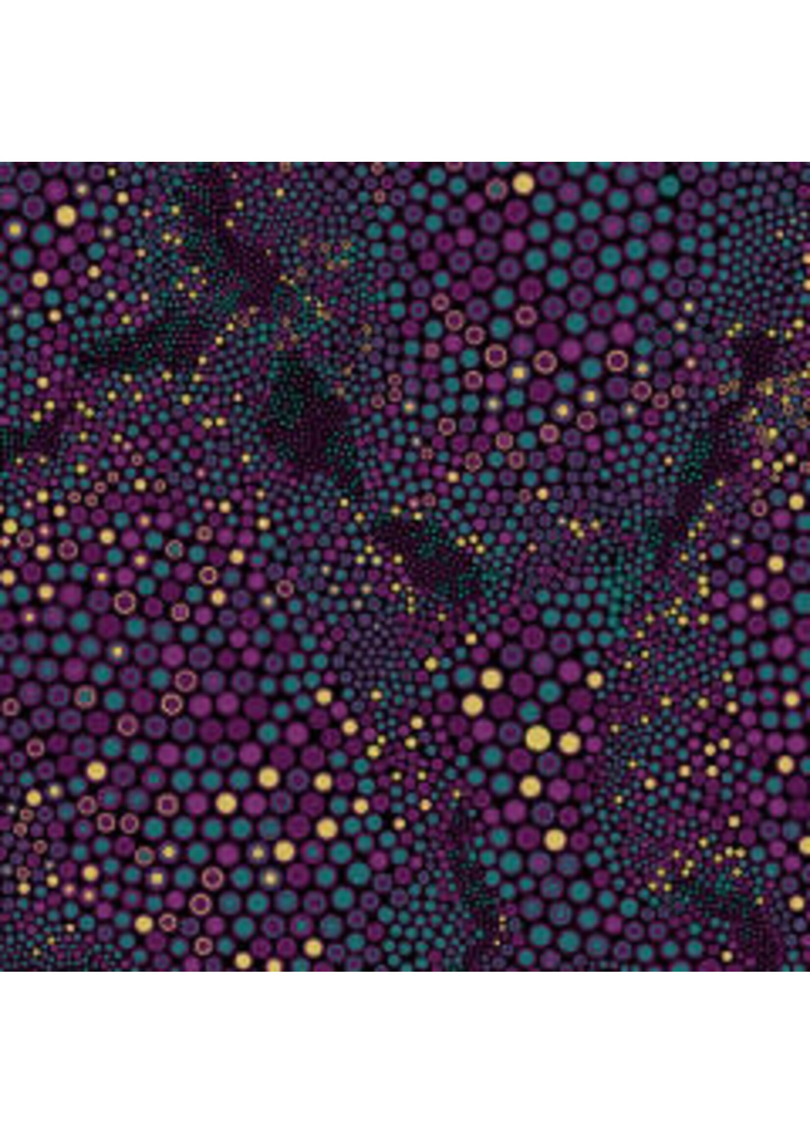 Benartex Studio Shangri-La - Abstract Tile Texture - Purple - Coupon - 100 cm x 110 cm