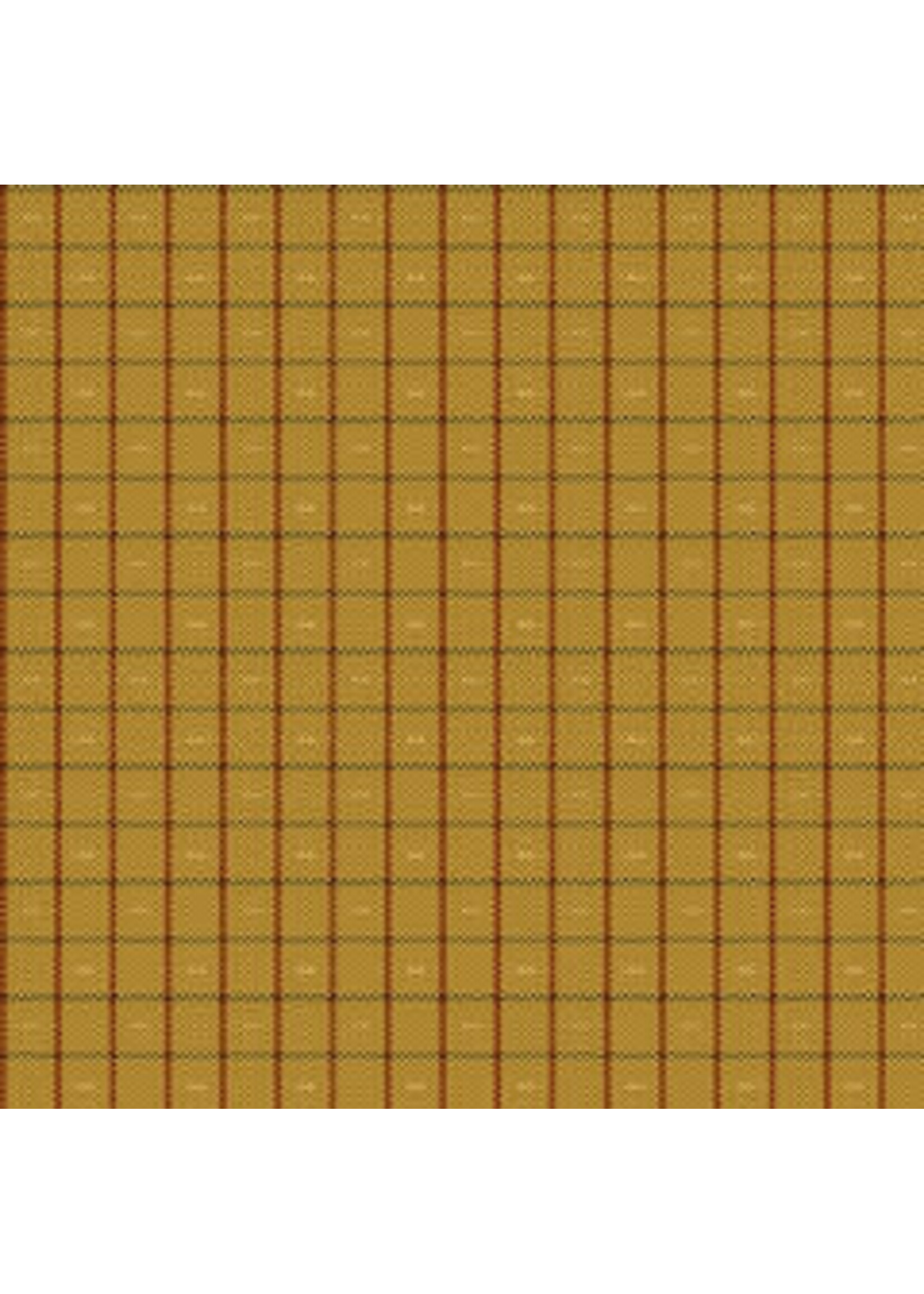 Henry Glass Fabrics Plant Kindness - Plaid - Dobby Gold - Coupon - 40 cm x 110 cm