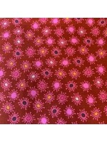 Stof Fabrics Blooming Garden - Red - Coupon - 35 cm x 110 cm