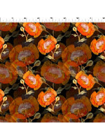 In The Beginning Reflections of Autumn II - Shadow Poppies - 23RA1 - Coupon - 90 cm x 110 cm