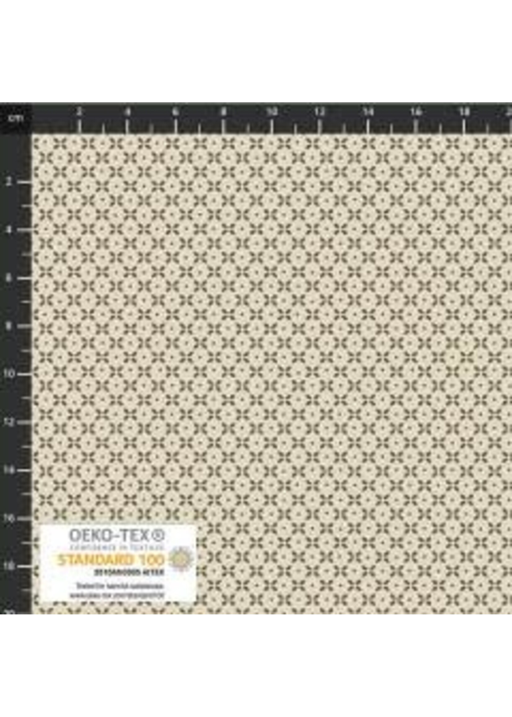 Stof Fabrics Nellies Shirtlings - Cross - Beige - Coupon - 100 cm x 110 cm