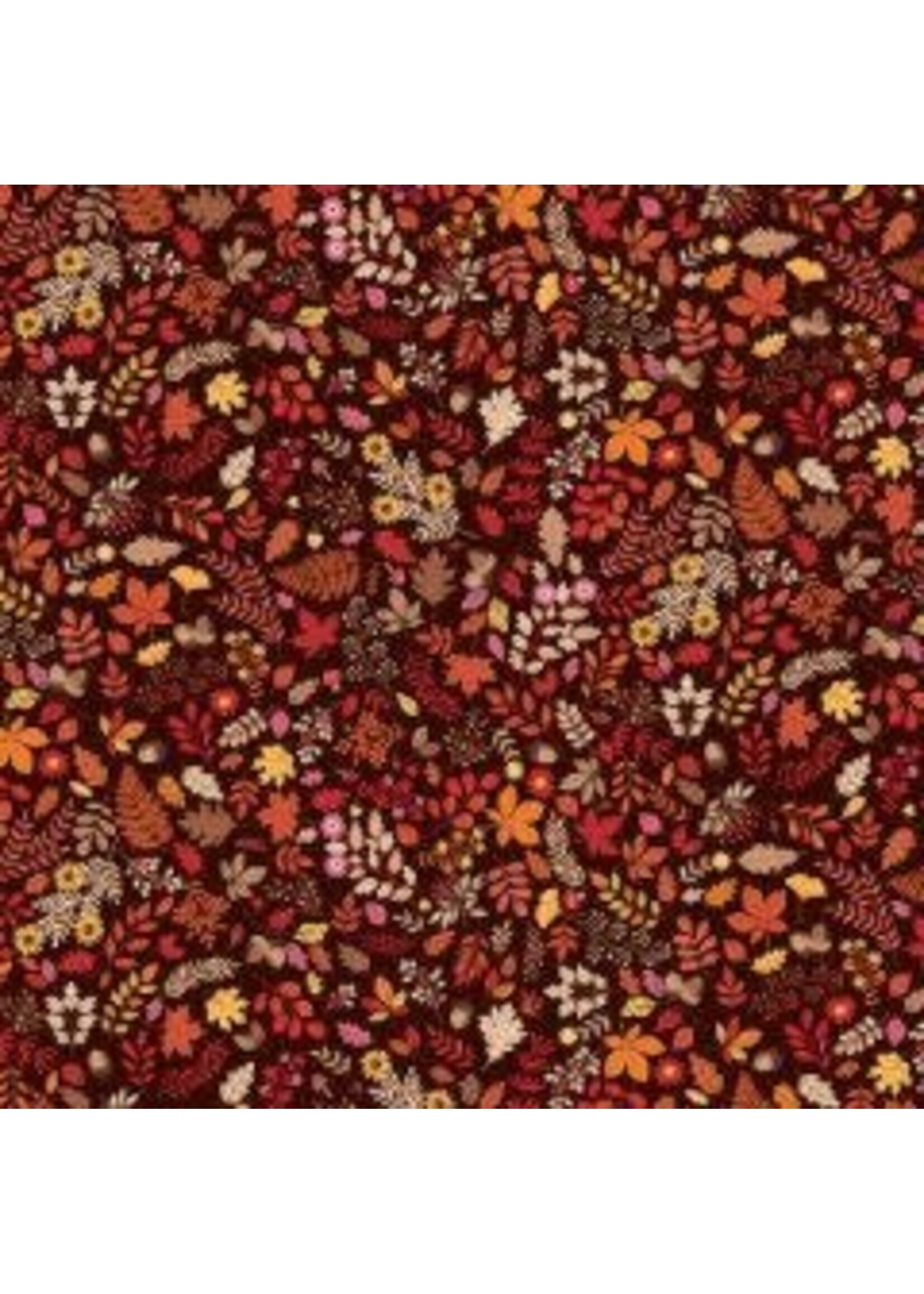 Makower Autumn Days - Foliage - Dark - 2595V - Coupon - 65 cm x 110 cm