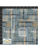 Stof Fabrics Colour Brush - Blue - Coupon - 100 cm x 110 cm