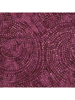 Timeless Treasures Tonga - Dotty Spiral - Wine - Coupon - 100 cm x 110 cm