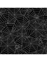 Riley Blake Designs Costume Makers Act II - Wide Back - Web - Black - Coupon - 110 cm x 275 cm