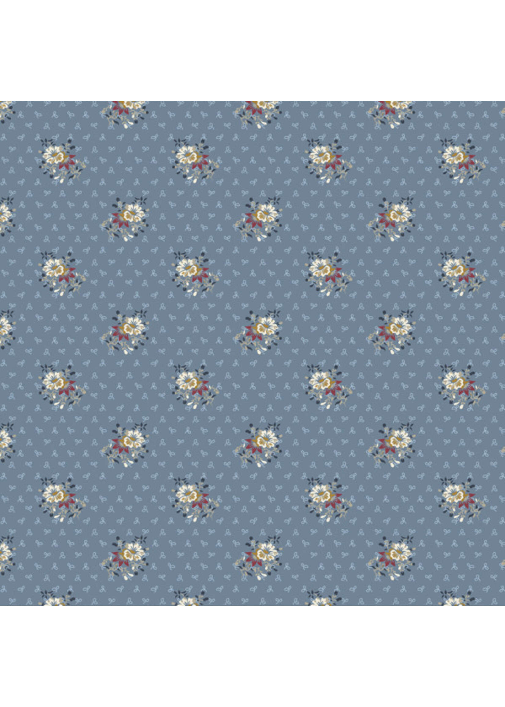 Windham Fabrics Bedford - Picked Flowers - Dusty Blue