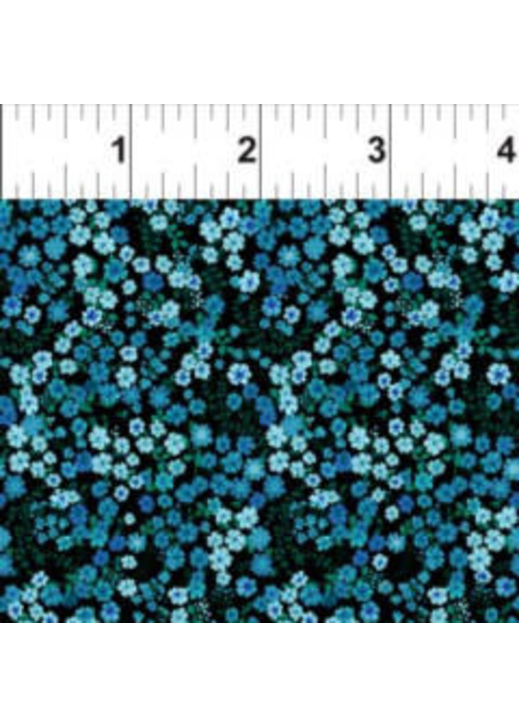 In The Beginning Garden Delights - Petite Posies - Blue - Coupon - 80 cm x 110 cm